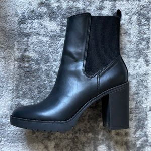H&M faux leather black booties
